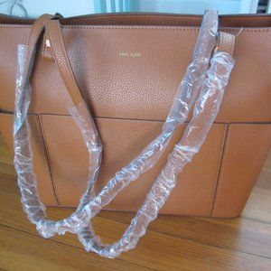 NWT Anne Klein Saddle Tan Vegan Leather Tote Bag and Crossbody Bag Set 2 for 1!